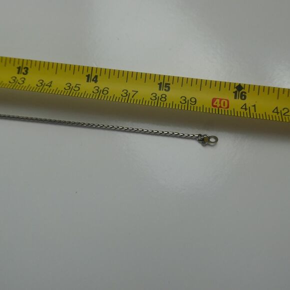 Fleur De Lis Flower Pink Iridescent Rhinestone Sparkly Pendant Necklace 15+" - Picture 9 of 9